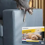 PETFECT Cat Proof Couch Protector & Scratching Furniture Guard w/Leather Safe Design & Grip-Tight Adhesive - Effective Sofa Leg & Corner Scratch Deterrent & Repellant