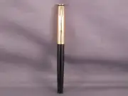Parker Insignia Custom Gold Cap Black Cartridge Pen -new old stock-medium