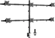 Pole Mount Six-Screen Monitor Mount Fit Most 17-32 Inch Monitors