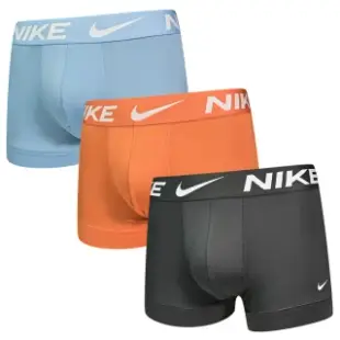 【NIKE 耐吉】Dri-FIT Essential Micro 速乾貼身平口褲/四角褲 NIKE內褲(天藍、橘、深灰 三入組)