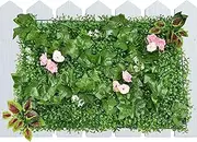 Artificial Garden Fence | Realistic Hedge Fence Privacy Screen Panels - 15.74x23.62in Faux Ivy Fencing Panel for Backdrop Garden Backyard Decorative Fences