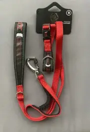XTRMDOG Collar & Lead Fiery Red Size Small