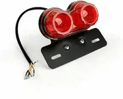 TAVICE Motorcycle LED Rear Tail Light ? 12V Red Brake & Indicator Light with Number Plate Holder (T7)