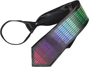 [FOMIYES] Light Up Christmas Tie for Men Sound Control Shining Tie with Versatile Light Effects for Dj Parties Rave and Performances Fun Glowing Accessories