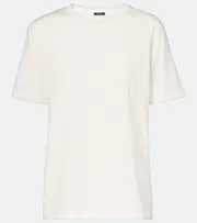 [Joseph] Joseph Crewneck cotton and silk T-shirt AU 6 white