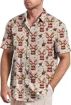 Mens Big Tall Shirts Funny Graphic Beach Christmas T Shirts Santa Casual Fashion Dress Wear Mens Compression Cold Gear