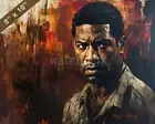 Denzel Washington in Glory Oil painting 8x10 Print