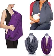 JTSN 2 Pack Nursing Cover Breastfeeding Cover Breast Feeding Cover ups Infinity Scarf, Lightweight Soft Breathable Cover