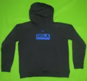 Women's College Essential UCLA Funnel-Neck Hoodie Size Large Black DH3560-045
