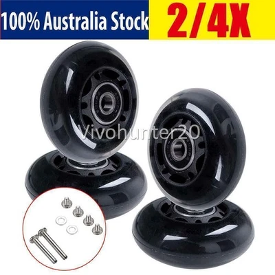 2/4PCS of Luggage Suitcase Replacement Wheels Axles Deluxe Repair Tool OD 70mm