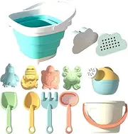 Travel Sand Toys – Toddler Beach Kit, Interactive Play Tools, Portable Game Set | Multi Piece Bucket and Rake Bundle Feature, Developmental Outdoor Activity Gear for Boys Girls Fun Backyard