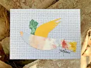 The Queen With Wings - Original Collage Stamp Surrealism Contemporary Art ACEO