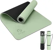 Gruper TPE Yoga Mat,Pro Yoga Mat Eco Friendly Non Slip Fitness Exercise Mat with Carrying Strap,Workout Mat for Yoga, Pilates and Floor Exercises