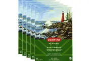 Derwent Academy Artists Canvas Pad Paper 280gsm A3 10 Sheets 5 Pack