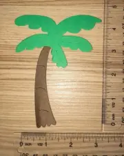 5 PALM TREE #1 cardstock paper die cut embellishments