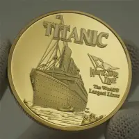 在飛比找露天拍賣優惠-【小可熱銷】鐵達尼號紀念幣 海洋之心愛情許願金幣硬幣收藏重溫