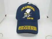 Seeabees Can do Mens Blue Graphic Embroidered Hat Adjustable NWT