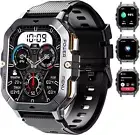 BT101 Military Smart Watch for Men, 2.02” AMOLED Screen, Bluetooth Calls, Watch