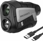 Mileseey Golf Range Finder with Slope Switch,Rechargeable Golf Rangefinder 65...