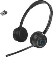 TruVoice Bluetooth Headset Noise Canceling Mic 22 Hours Talk Time USB Dongle