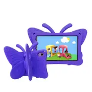 iPad Case For iPad Mini 6 Cartoon 3D Butterfly EVA Proof Shockproof Case with Bracket-Purple