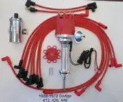 small cap DODGE 1959-1972 413 426 440 HEI Distributor + Chrome Coil + Plug Wires