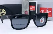 Ray Ban JUSTIN black/dark blue POLARIZED RB4165 622/2V 54 sunglasses NEW IN BOX!
