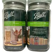 Ball Stack & Store Half-Gallon Jar (9.9 Cup/79 oz.) Glass Storage Jar -Set Of 2