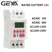 Programmable Digital LCD Timer Weekly Time Electronic Switch 20A AC/DC 12-240V