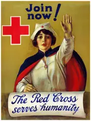 18x24"Decoration CANVAS.Interior room design art.Red Cross nurse recruit.6416