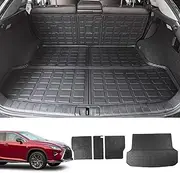 Xipoo Trunk Mat Compatible with 2016-2022 Lexus RX350 RX450H Backrest Mat Cargo Mat TPE Material Rear Cargo Liner Replacement for 2016-2022 Lexus RX350 RX450H Accessories (Trunk Mat+Backrest Mat)