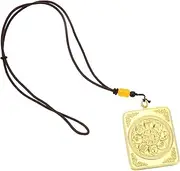 [WRITWAA] Hand-painted Thangka Box 6-syllable in Gold Vintage Pendant Charm Locket Necklace for Diy Craft