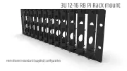 19 INCH RACK MOUNT 3U FOR 12X RASPBERRY PI (EXPANDABLE TO 16) - FRONT REMOVABLE