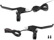 Bicycle Brakes Lever, 2 Wires Left & Right E-Bike Bicycle Electric Brake Lever Replacement Parts Waterproof Electronic Brake Lever Set 1 Pair Ebike Brakes