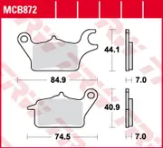 TRW Lucas Brake pad MCB872