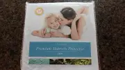 LINENSPA Premium Smooth Fabric Mattress Protector-100% Waterproof-Hypoallergenic