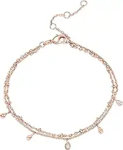 [PAVOI] 14K Gold Plated Paperclip/Curb/Figaro Chain Adjustable Bracelet for Women