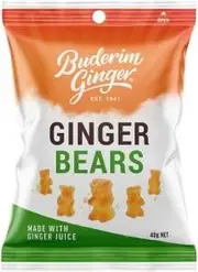 Buderim Ginger Snack Pack Ginger Bears 40g