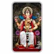Lalbaugcha Raja Coin Pure Silver 999 BIS Hallmarked Ganpati Bappa Coin 50 Gms