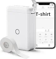 Label Makers, Label Maker Machine with Tape, D110 Portable Bluetooth Label Printer, Small Smart Phone Handheld Sticker Mini Labeler (White-D110)
