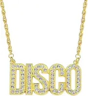 [NYUK] Disco Necklace 70s Party Chain Jewelry Metal Costume Gold Chain for men Disco Accessories for Women