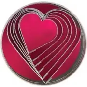 NEW Cutter Set Heart 6 Piece 50-90mm Cake Decorating Cake Baker
