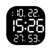 13Inch Wall Clock Brightness Adjustable Remote Control LED Digital Clock7648