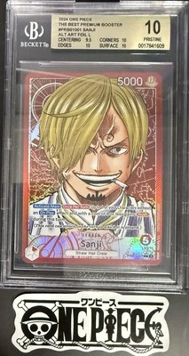 BGS 10 One Piece PRB01-001 L* Sanji Alt Art - English - The Best - Graded