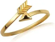 [Claddagh Gold] 10K and 14K Gold Arrow Head Toe Ring Available in Yellow, Rose, White and Sterling Silver