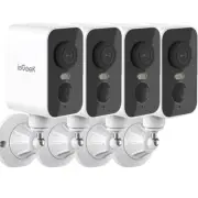 4x ieGeek 2K Security Camera 3MP Night Vision Outdoor Waterproof Night Vision