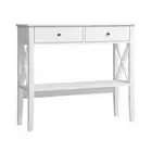 Oikiture Console Table Wooden Hallway Display Stand