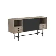 Modern Home BAYLEN Sideboard Buffet 160cm(L)x40cm(D)x80cm(H)- Oak & Black