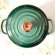 Le Creuset Cocotte Ronde 20cm 8in Dutch Oven Artichaut Green Copper Knob Japan