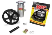 KRC POWER STEERING Power Steering Kit SBC Block Mnt 6in V-Belt